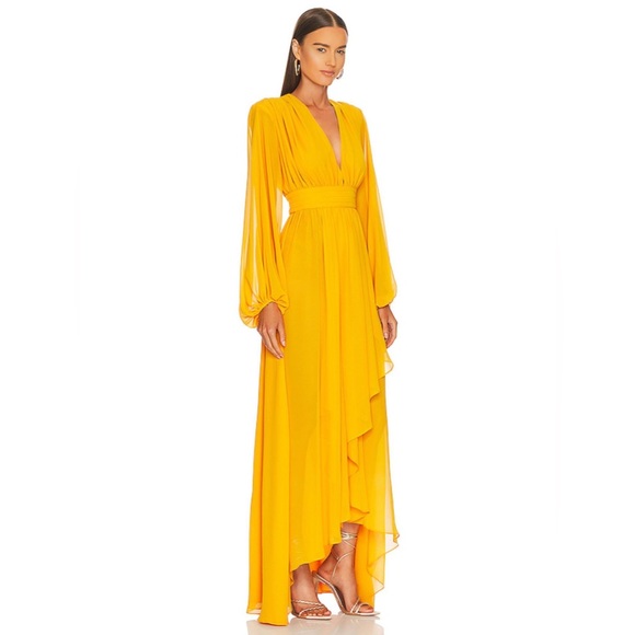 Michael Costello x REVOLVE Kerry Gown in Marigold - Picture 3 of 3